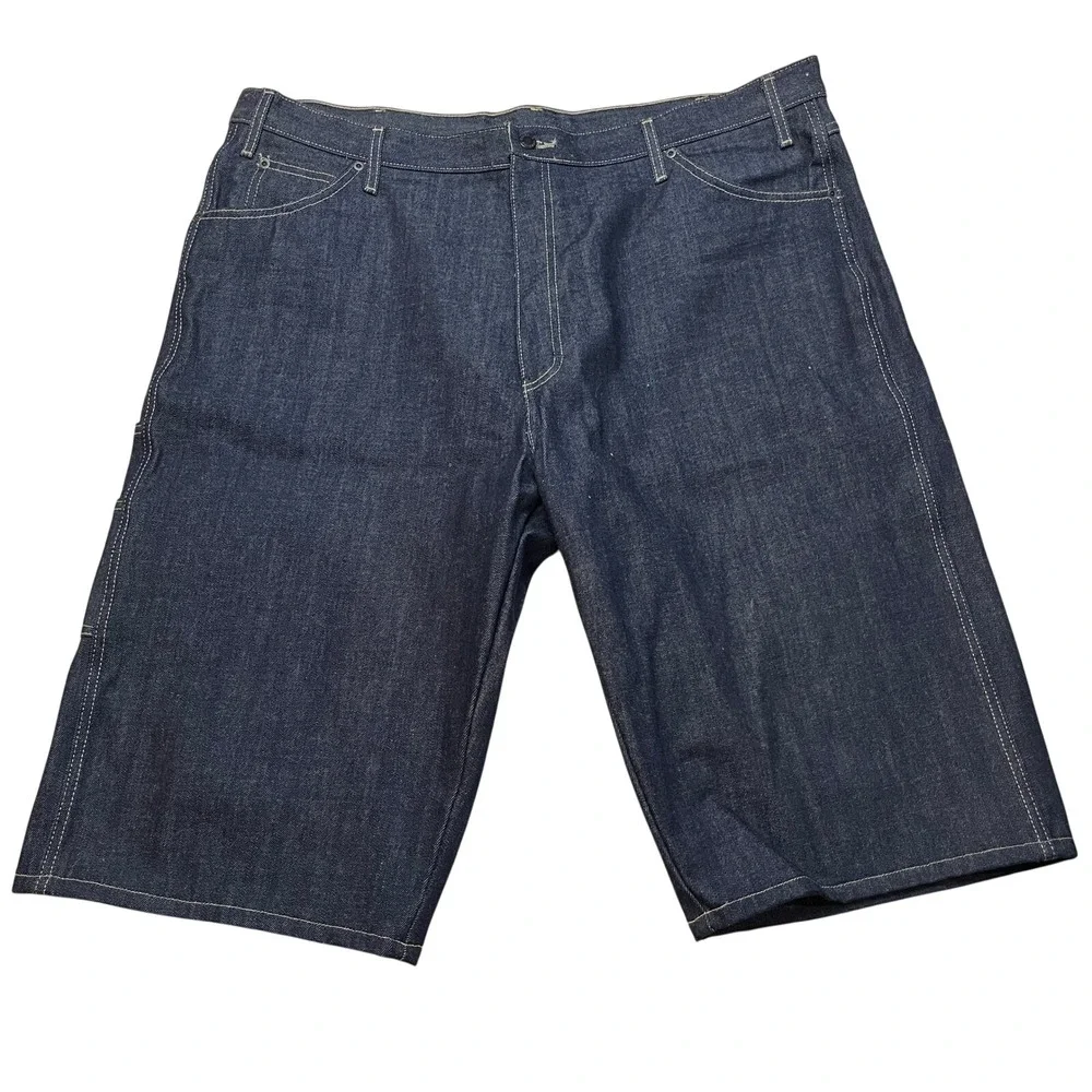 Dickies Shorts Mens 42 Dark Wash Denim Carpenter ER305NB Utility Workwear Pocket
